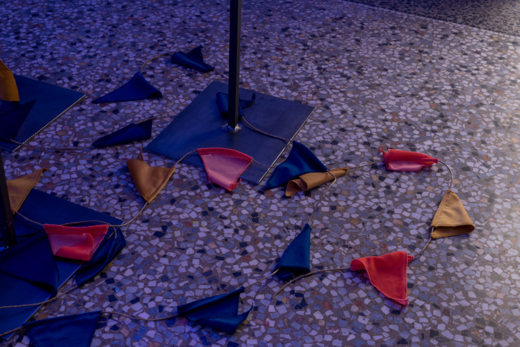 “So long, and thank you for the fish” 2019 detail iron, juta,velvet - Davide Sgambaro - ph. "massimostileph"