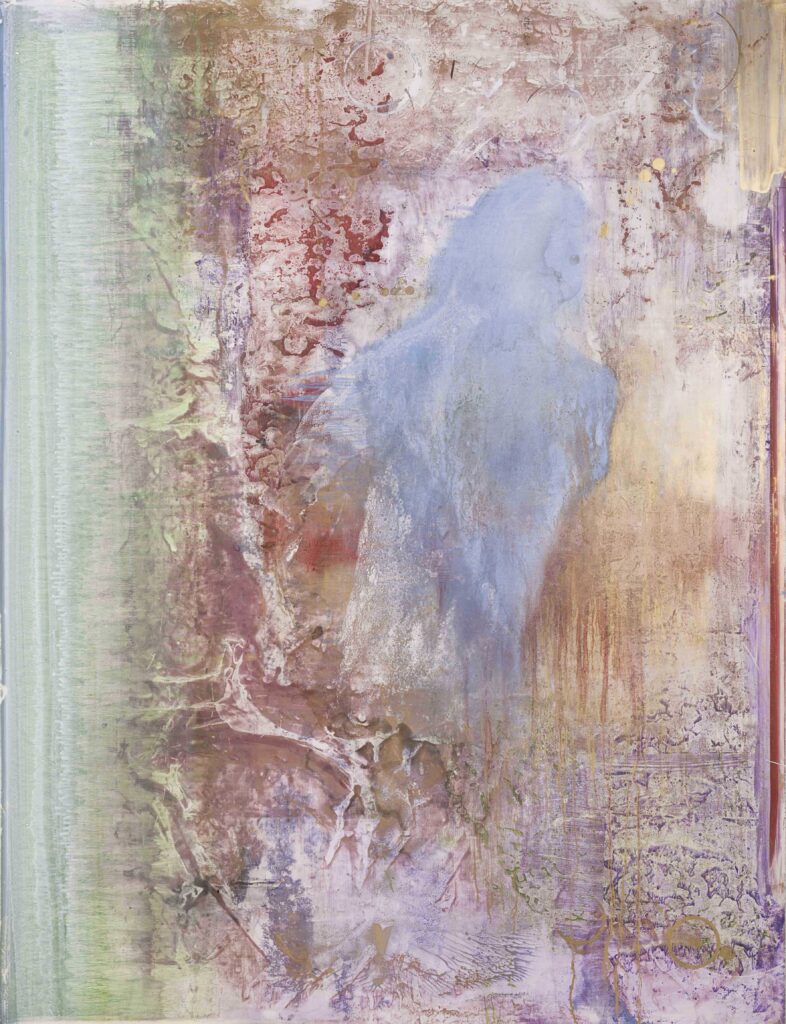 “In between”, 2015, 2016 - tecnica mista su piano da lavoro dell’artista, cm 122x93 - Matteo Montani - courtesy of the artist