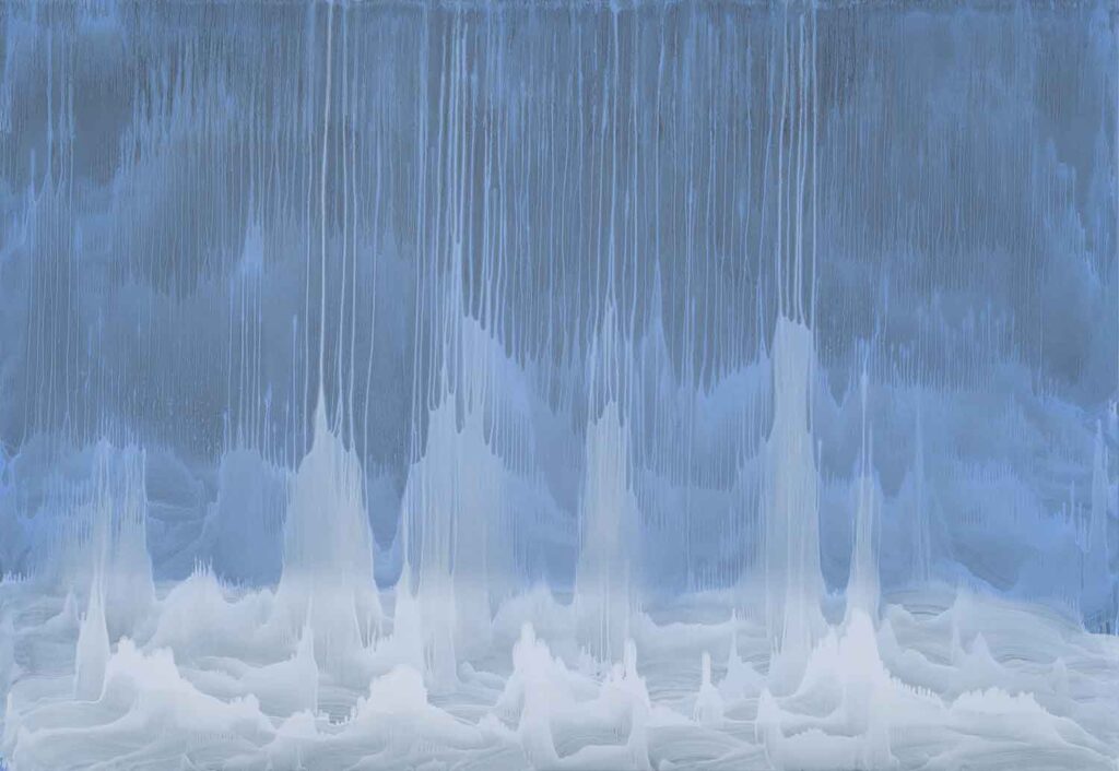 La Grazia dello strazio, 2015 - Oil on sand paper mounted on canvas - Matteo Montani - courtesy of the artist