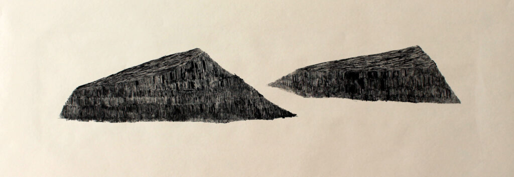Taiga (dei laghi e delle foreste), 2018, monotipia, 94,5x40 cm Lucia Bonomo