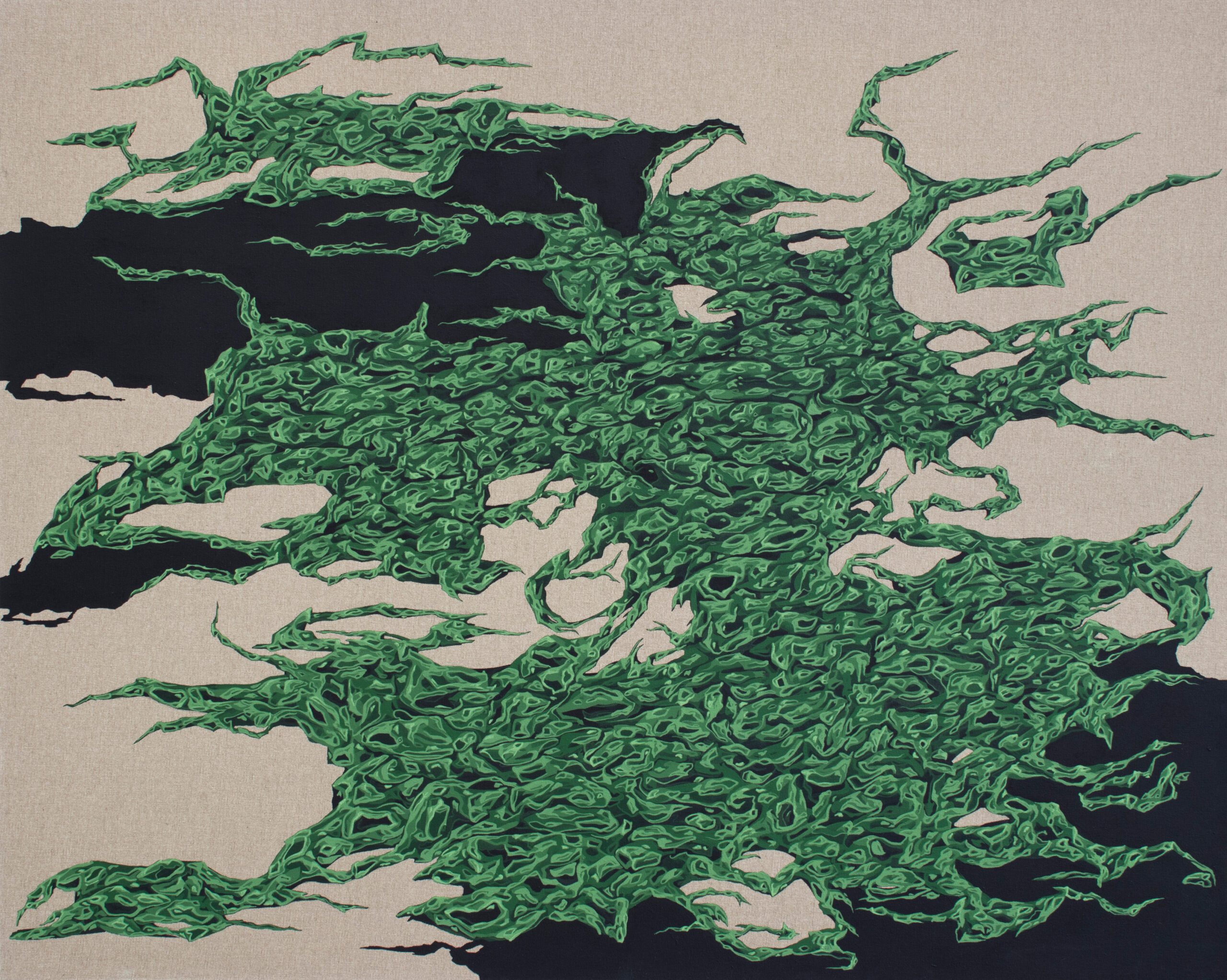 Mostri dalla terra profonda, 2020 - 100x80 cm, acrilico su tela - Camilla Alberti - courtesy of the artist