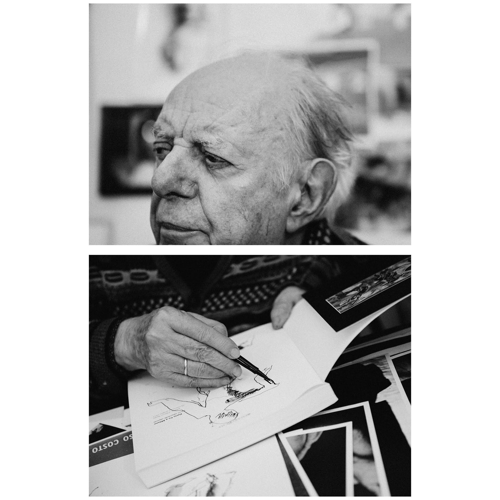 Dario Fo at home in Milan - Davide D'Ambra - courtesy of the artist