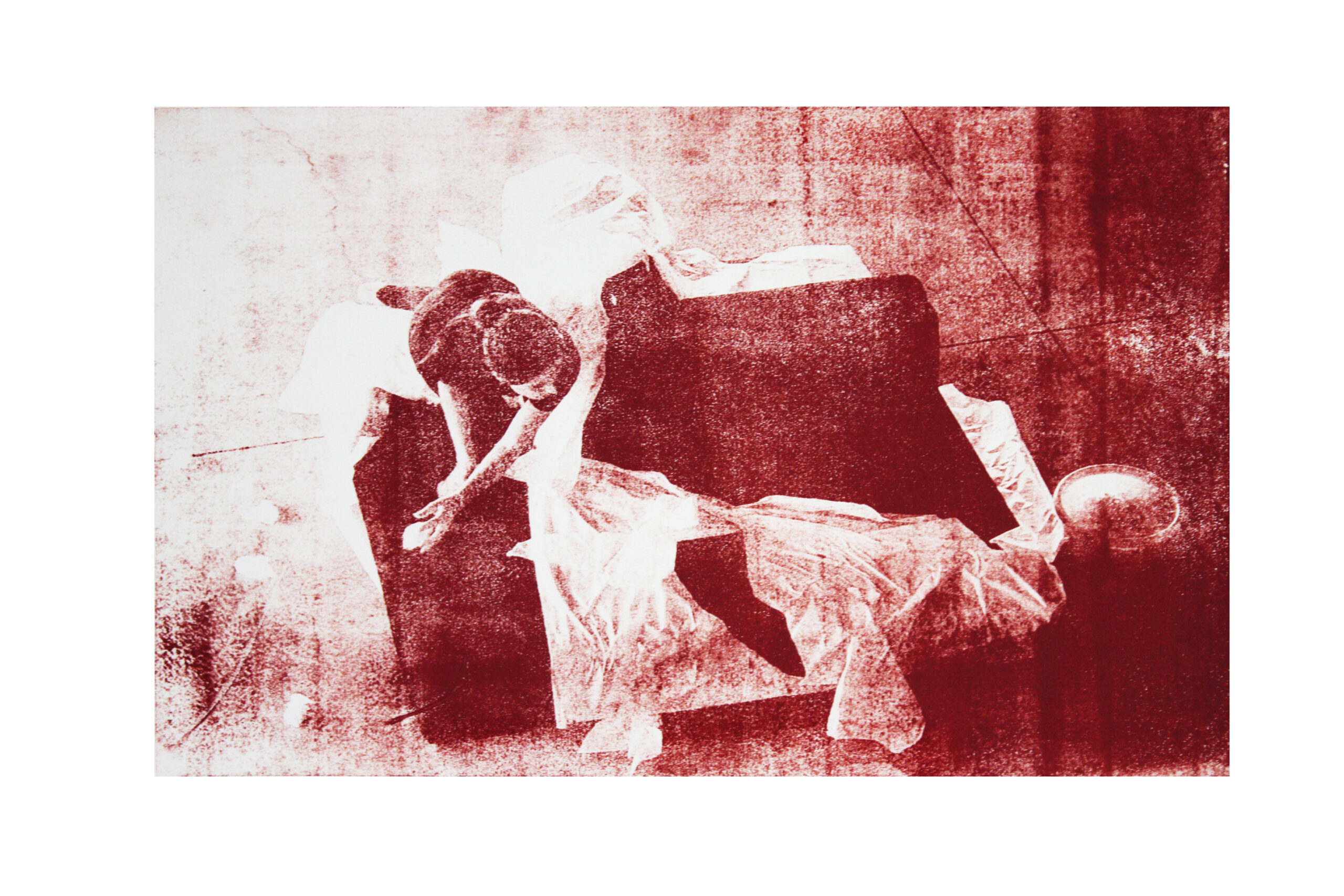 "Never seen performance", Gum prints on paper, 40 x 50 cm, 2020 - Francesca Mussi - courtesy of the artist