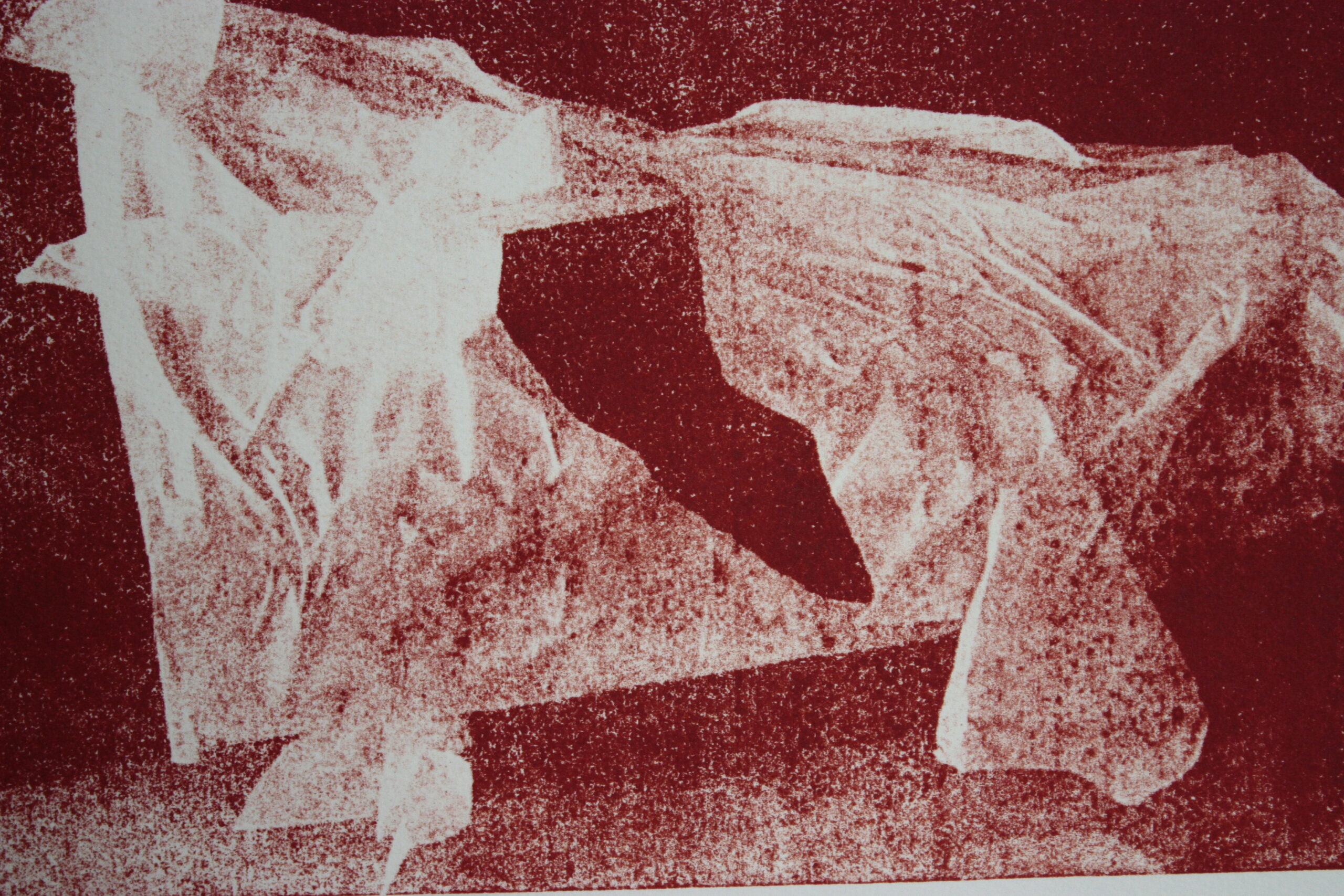 "Never seen performance", Gum prints on paper, 40 x 50 cm, 2020 - Francesca Mussi - courtesy of the artist
