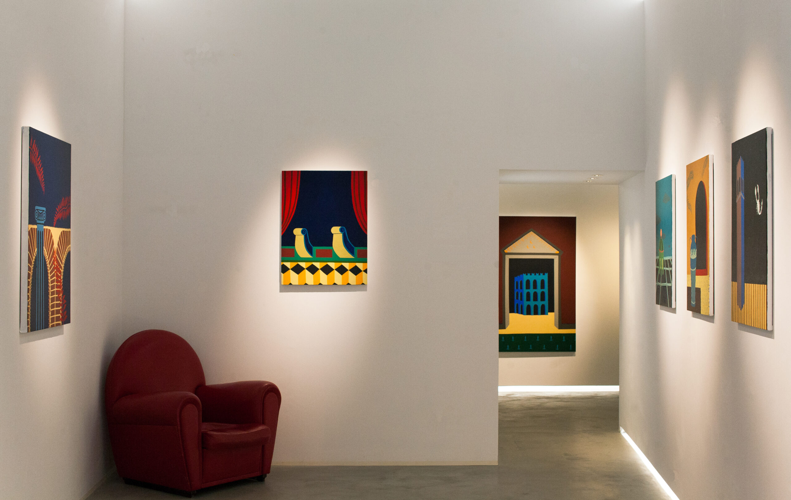 Veduta della mostra personale presso Galleria La Linea (Montalcino), In Fabula, 2020 - Luca Rubegni - courtesy of the artist