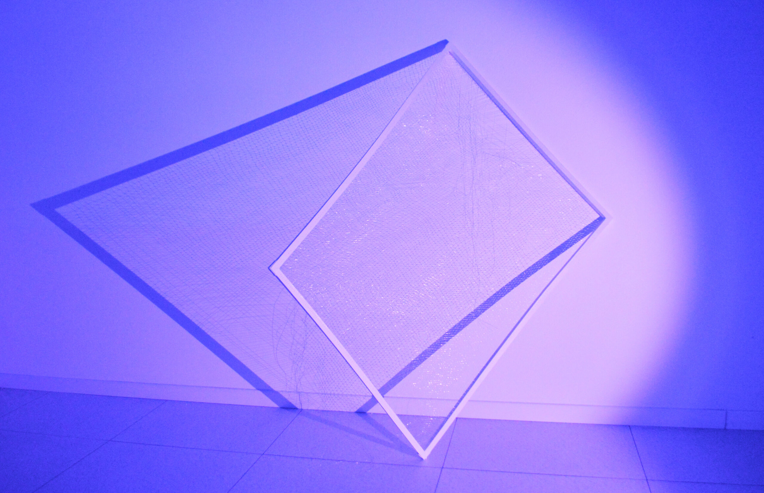 io abito, legno, nylon 80 x 100 x 2 cm - Marta Longa - courtesy of the artist