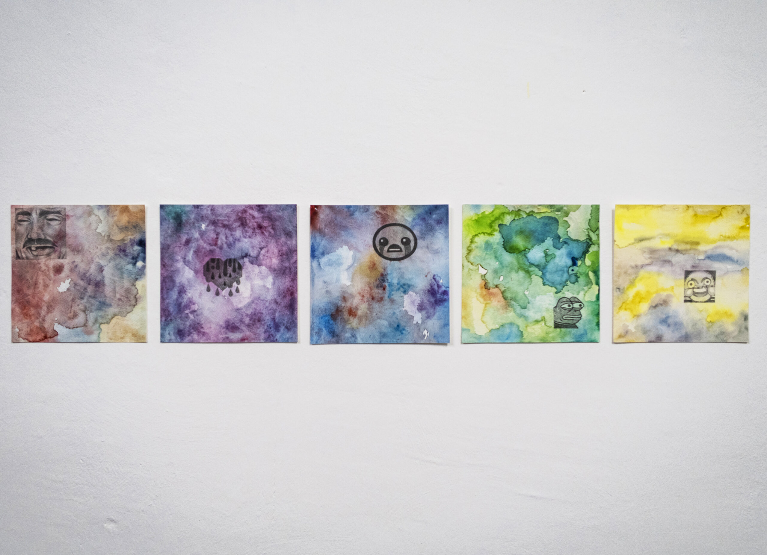 DeepFred, 2020, graphite and watercolor on paper, 22 x 22 cm - Marco Curiale - courtesy of the artist